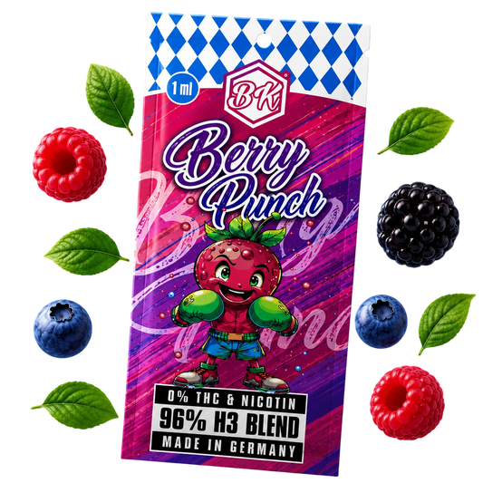 Bavarian Krauts H3 Vapes Berry Punch 1ml disposable vape with berry flavor