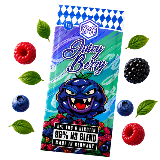 Bavarian Krauts H3 Vapes Juicy Berry 1ml disposable vape with juicy mixed berry flavor