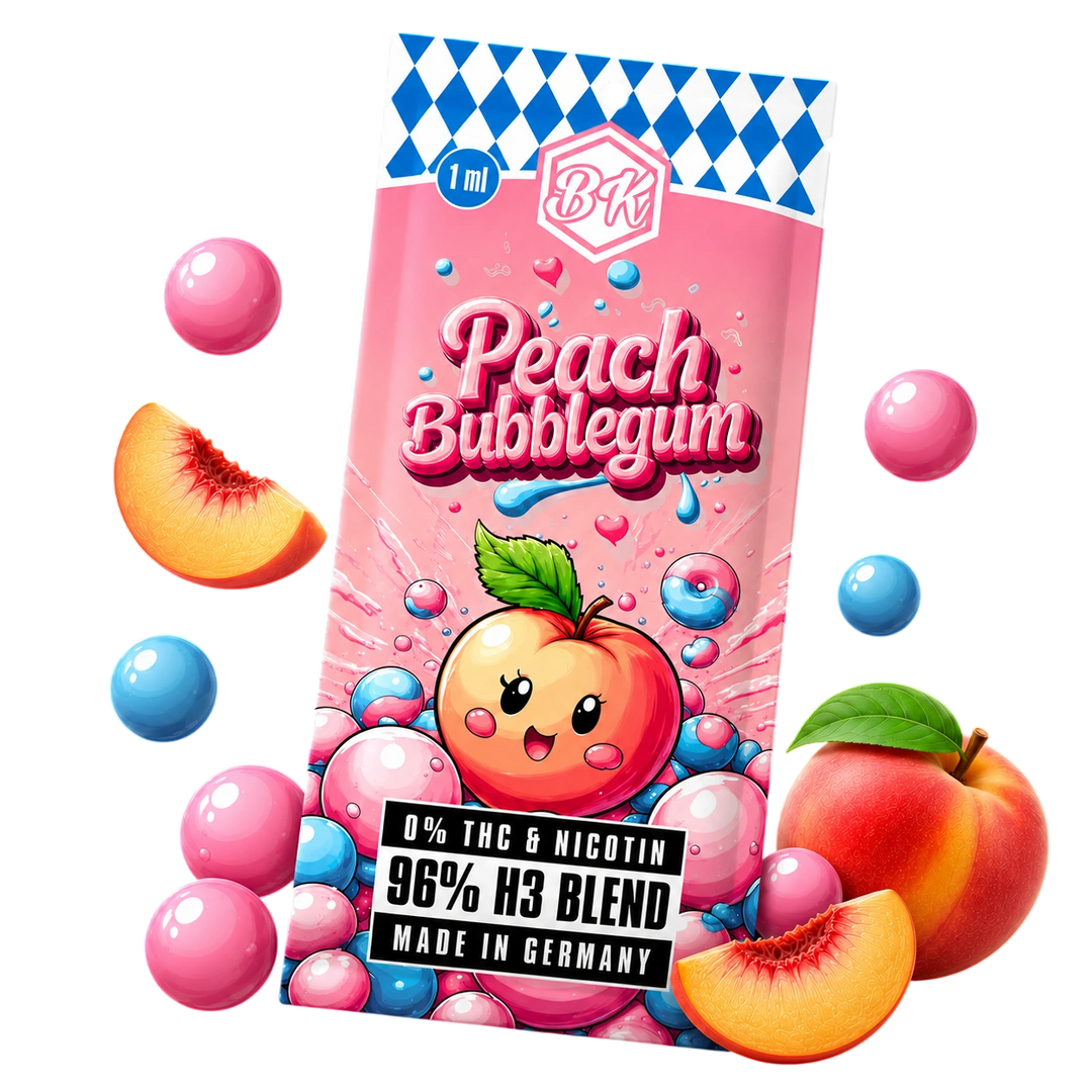 Bavarian Krauts H3 Vape Peach Bubblegum 1 ml Einweg-Vape mit Pfirsich und Kaugummi