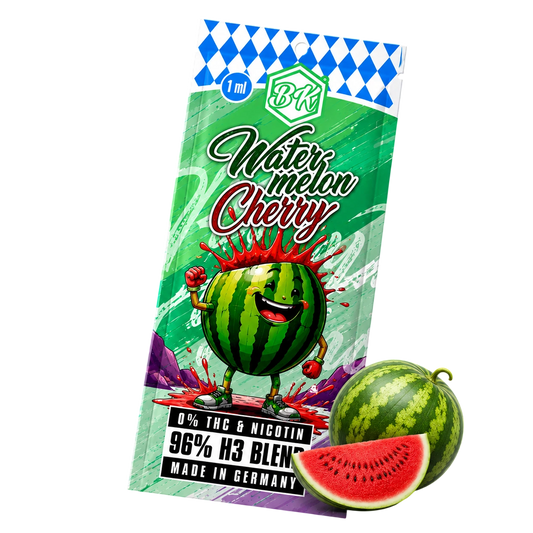 Bavarian Krauts H3 Vapes Watermelon Cherry 1ml disposable vape with watermelon and cherry flavor