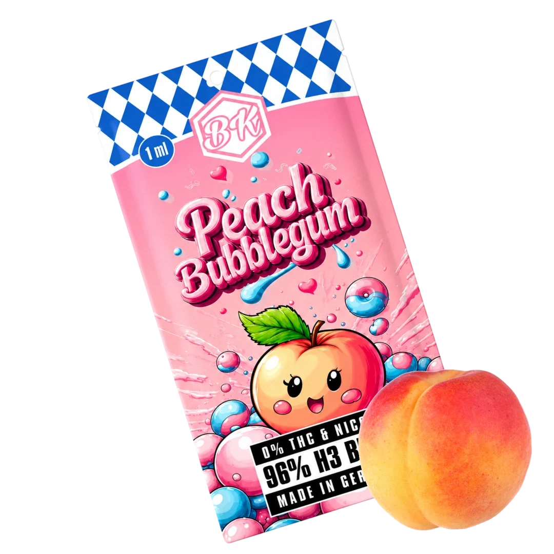 Bavarian Krauts H3 Vapes Peach Bubblegum 1ml Verpackung